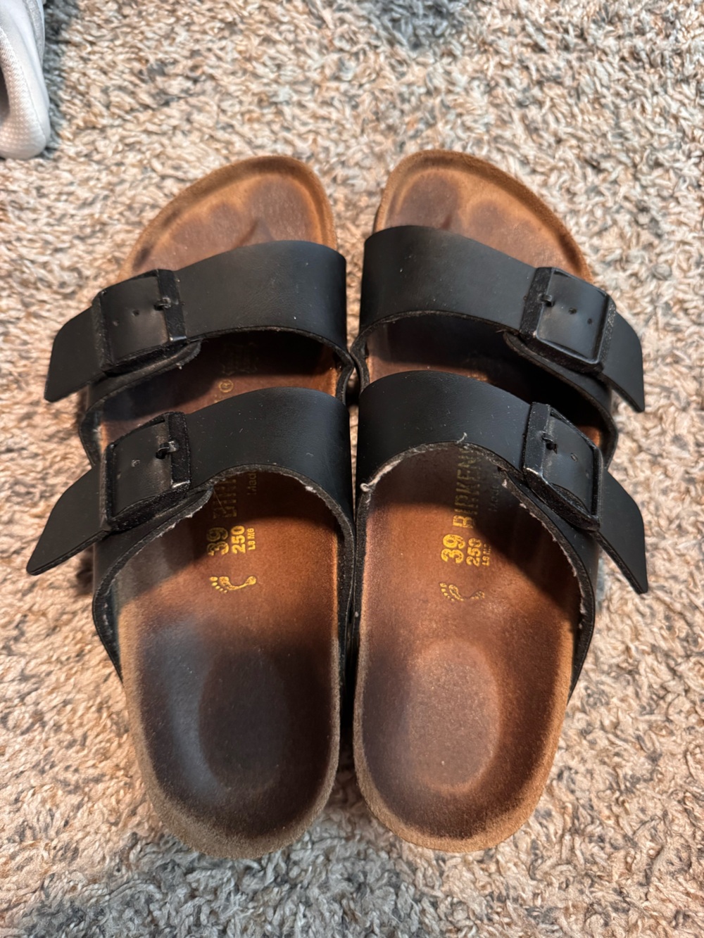 Birkenstock Black Two-Strap Arizona Sandals